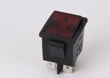 12A 250VAC Lamp Rocker Switch , Dpst 4 Pins Water Resistant Rocker Switch